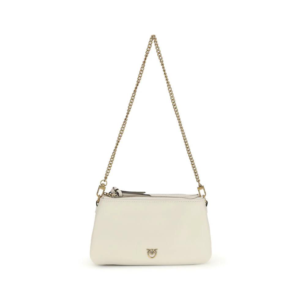 PINKO Beige Calf Leather Bos Taurus Schultertasche by PINKO