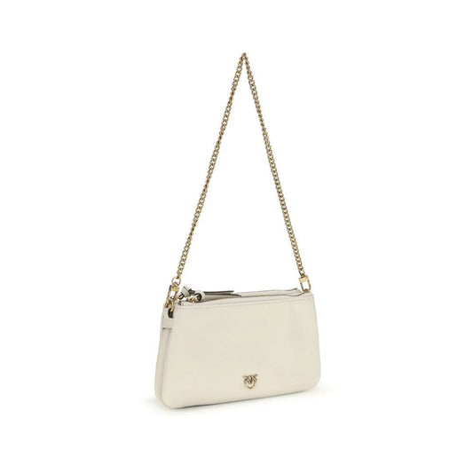 PINKO Beige Calf Leather Bos Taurus Schultertasche by PINKO