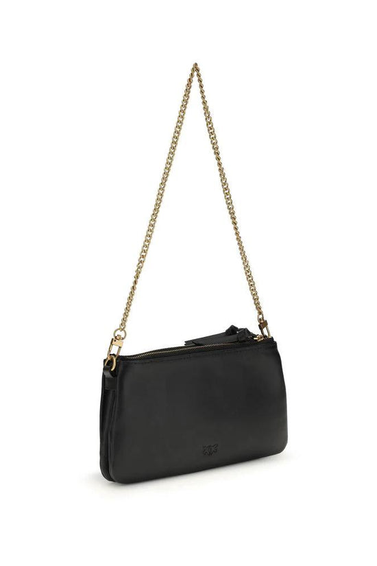 PINKO Schwarze Kalbsleder Bos Taurus Schultertasche by PINKO