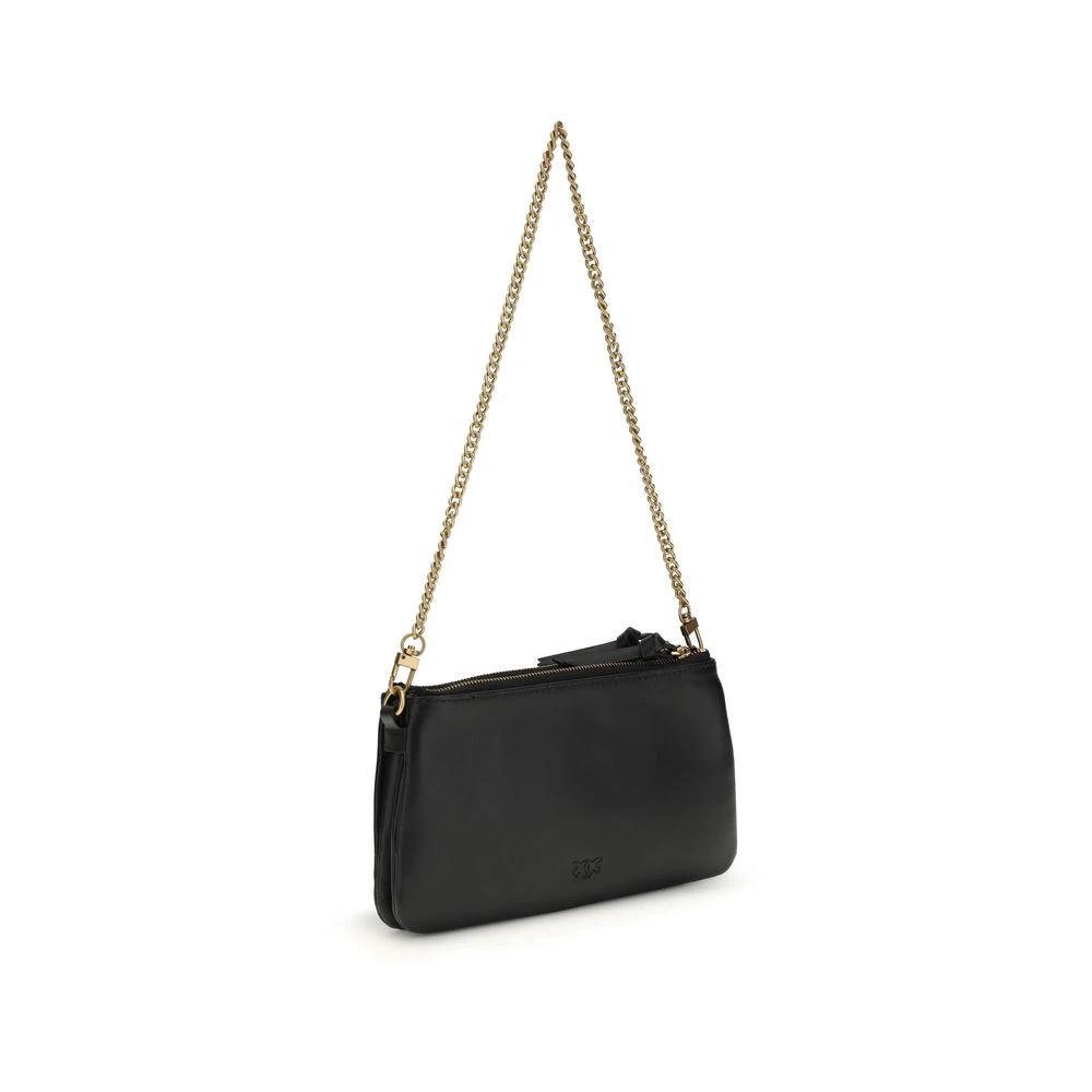 PINKO Schwarze Kalbsleder Bos Taurus Schultertasche by PINKO