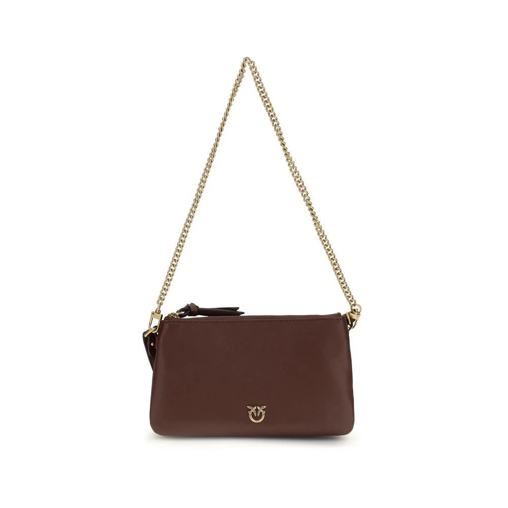 PINKO Braune Kalbsleder Bos Taurus Schultertasche by PINKO