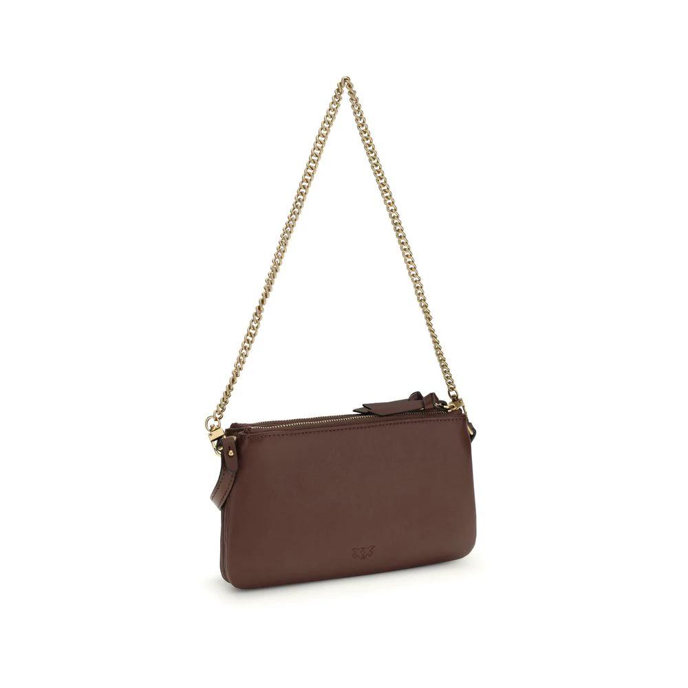 PINKO Braune Kalbsleder Bos Taurus Schultertasche by PINKO