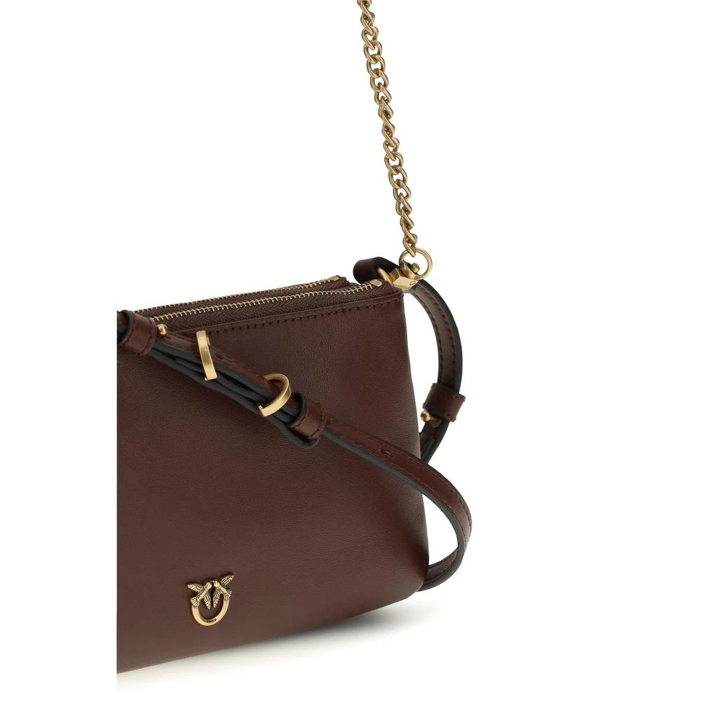 PINKO Braune Kalbsleder Bos Taurus Schultertasche by PINKO