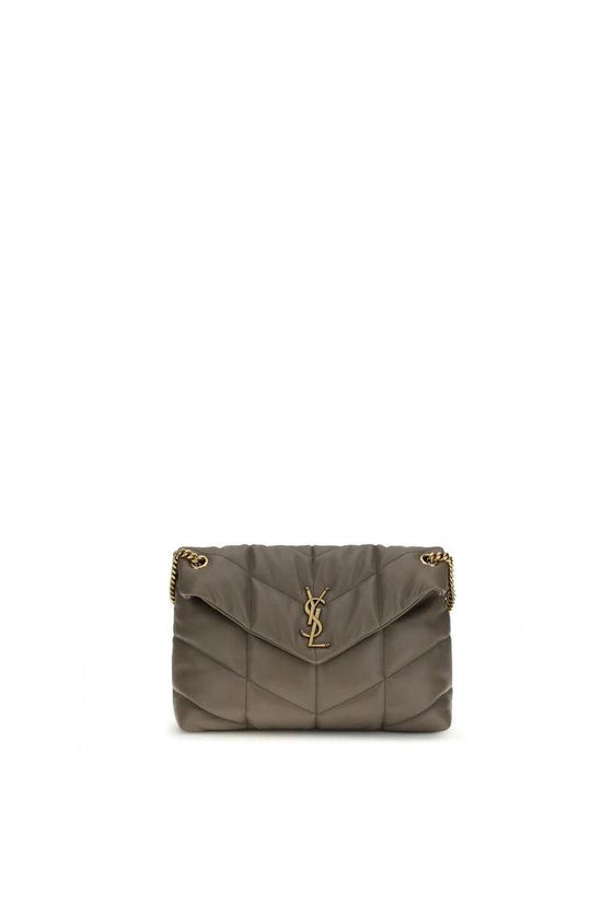 Saint Laurent Graue Lammleder-Schultertasche by Saint Laurent