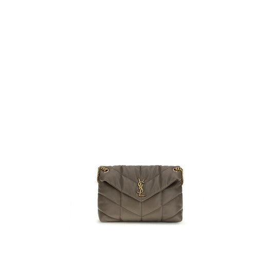 Saint Laurent Graue Lammleder-Schultertasche by Saint Laurent