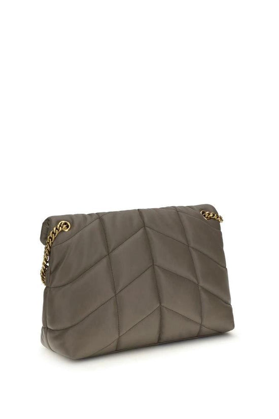 Saint Laurent Graue Lammleder-Schultertasche by Saint Laurent