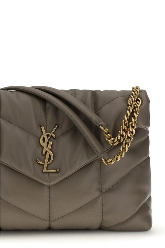 Saint Laurent Graue Lammleder-Schultertasche by Saint Laurent