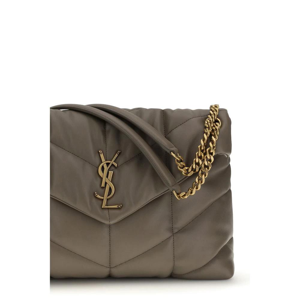 Saint Laurent Graue Lammleder-Schultertasche by Saint Laurent