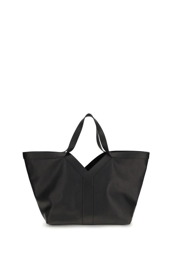 Saint Laurent Schwarze Bos Taurus Kalbsleder Schultertasche by Saint Laurent