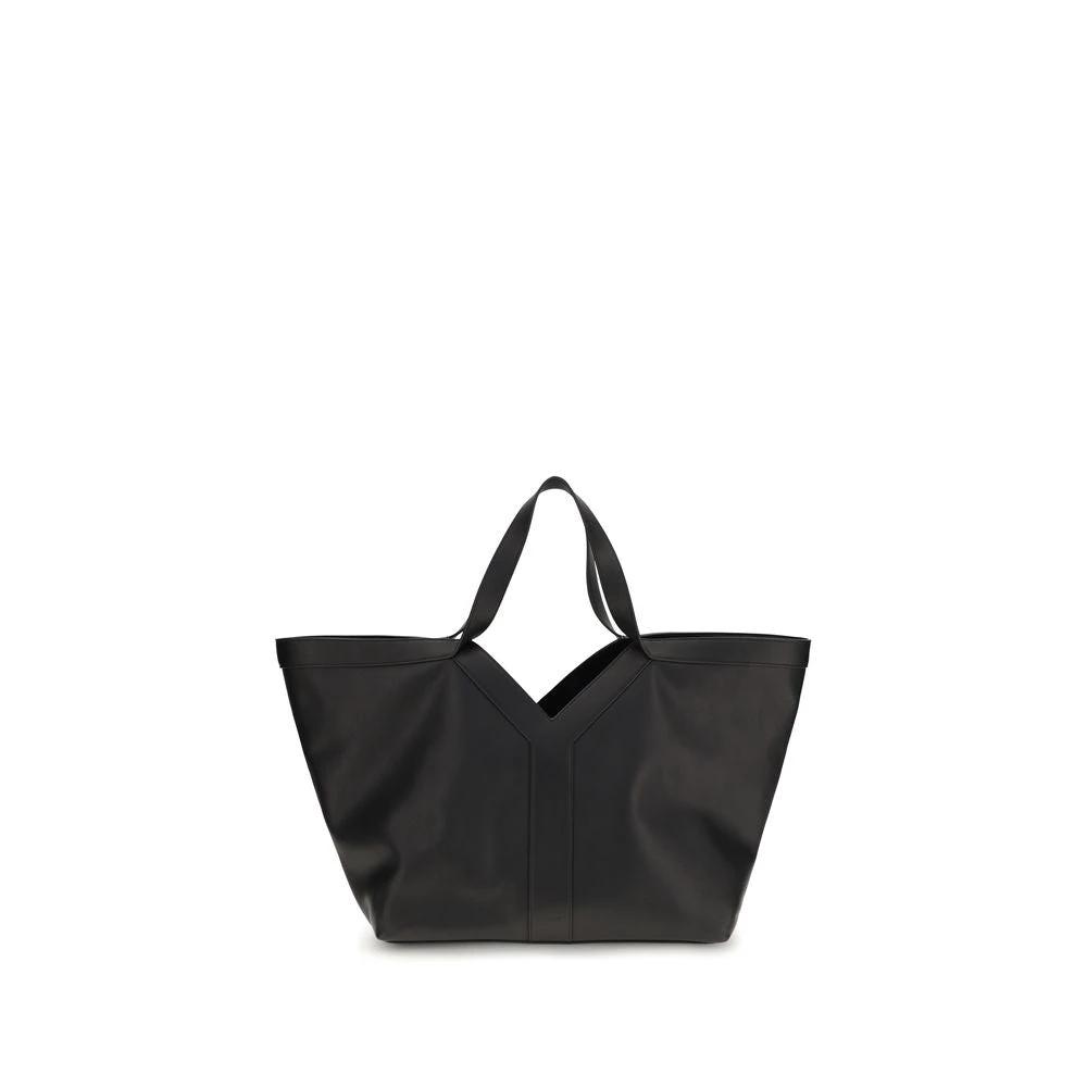 Saint Laurent Schwarze Bos Taurus Kalbsleder Schultertasche by Saint Laurent