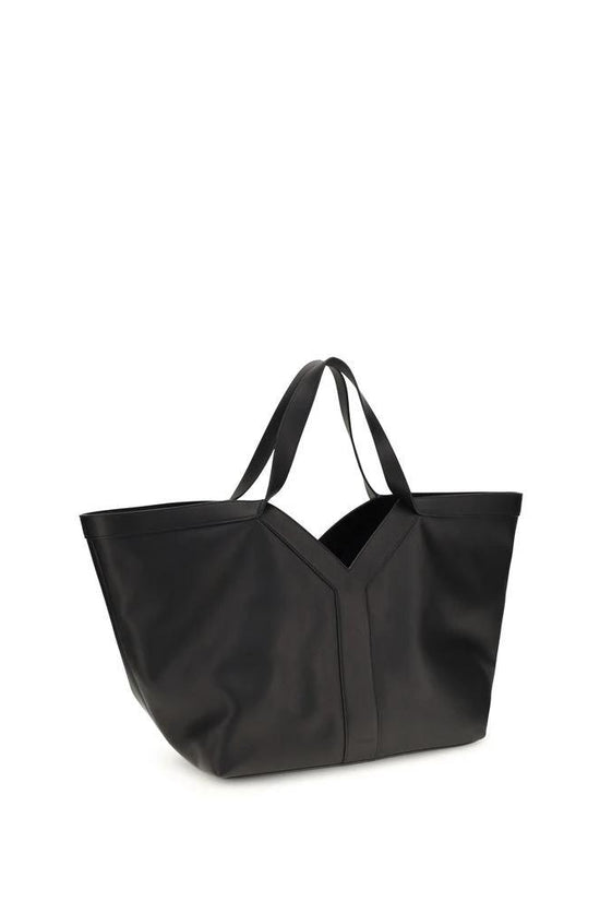 Saint Laurent Schwarze Bos Taurus Kalbsleder Schultertasche by Saint Laurent
