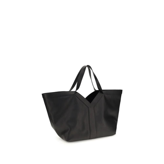 Saint Laurent Schwarze Bos Taurus Kalbsleder Schultertasche by Saint Laurent