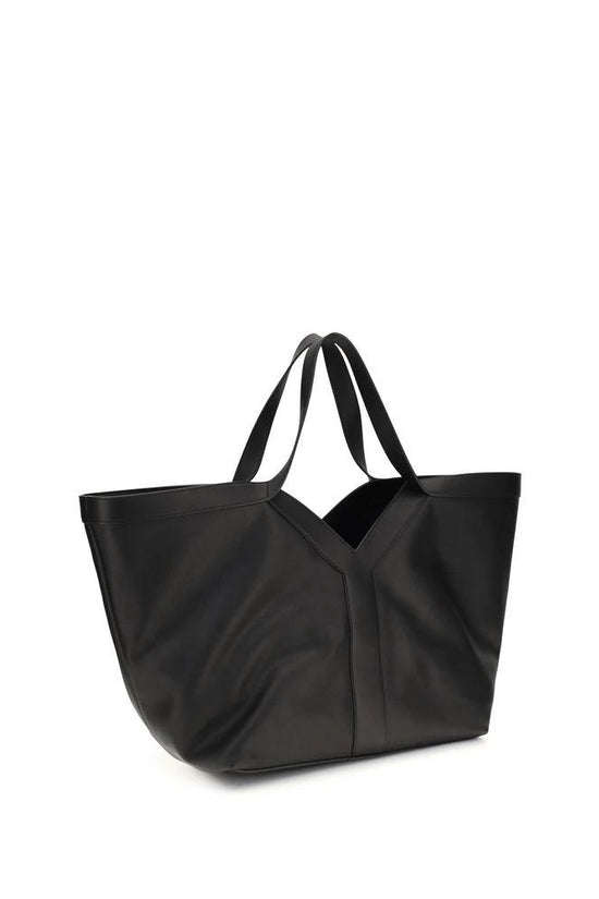 Saint Laurent Schwarze Bos Taurus Kalbsleder Schultertasche by Saint Laurent
