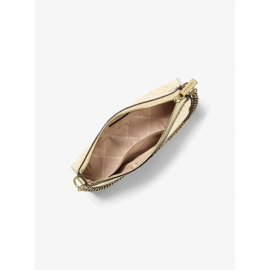 Michael Kors Gold Canvas Clutch Bag by Michael Kors