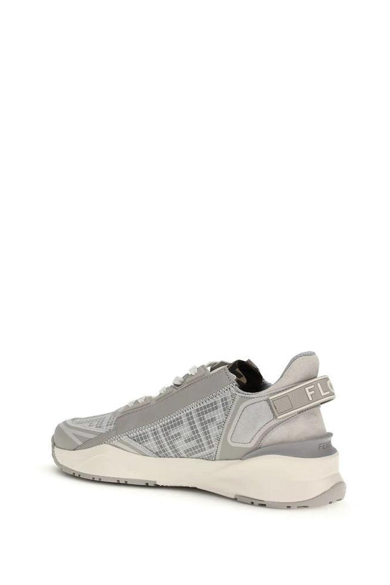 Fendi Graue Bos Taurus Kalbsleder Athletic Sneaker by Fendi
