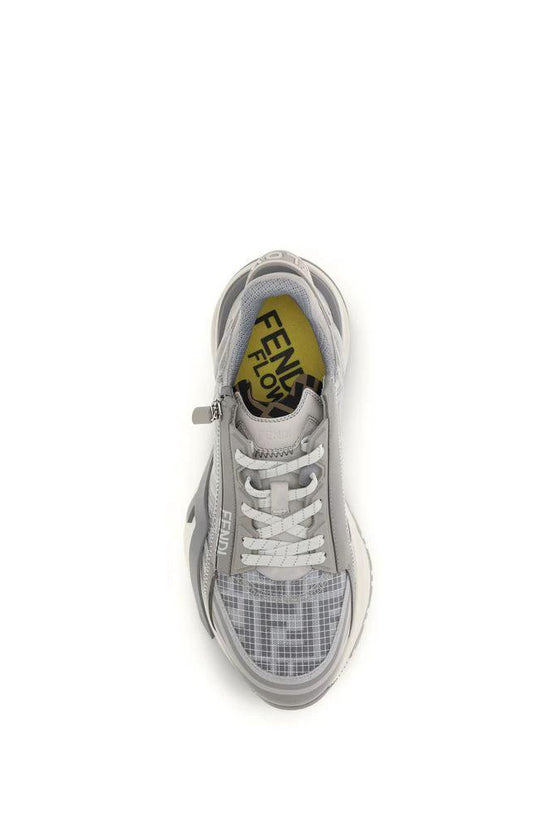 Fendi Graue Bos Taurus Kalbsleder Athletic Sneaker by Fendi
