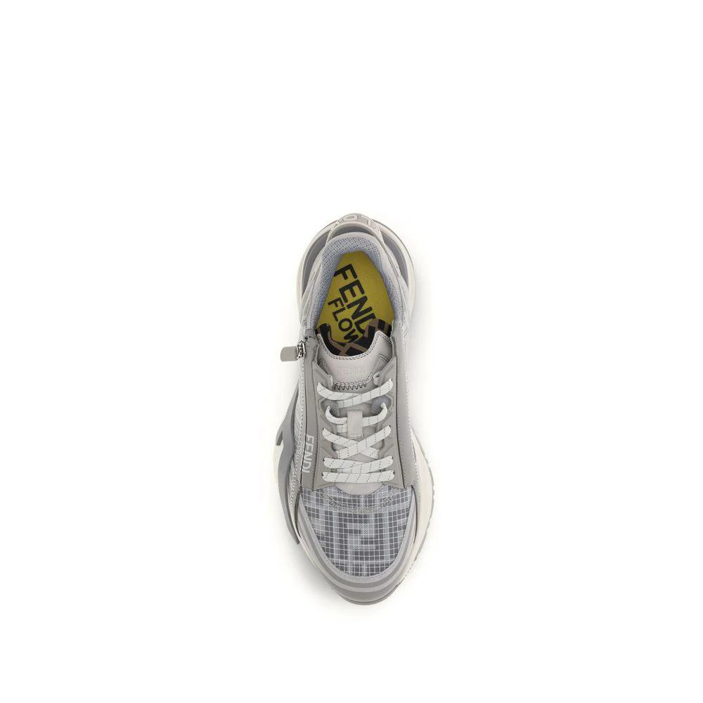 Fendi Graue Bos Taurus Kalbsleder Athletic Sneaker by Fendi