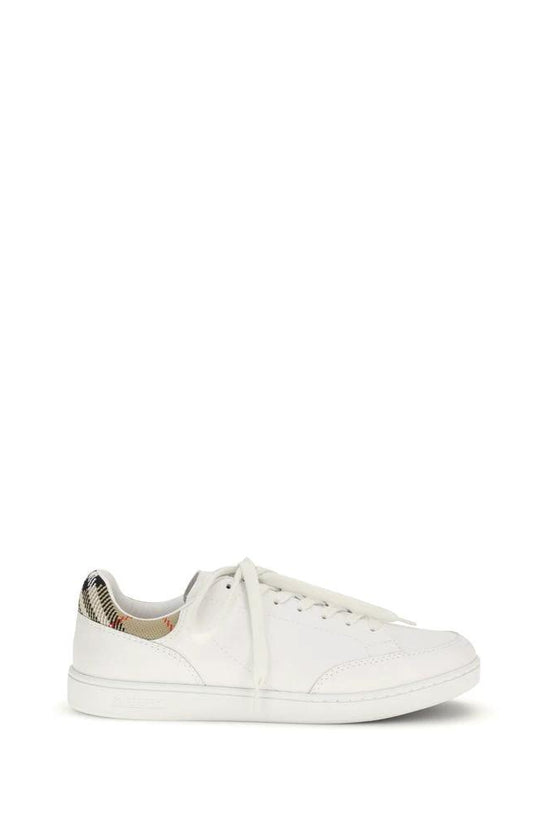 Burberry Weiße Low-Top-Sneaker aus Kalbsleder Bos Taurus by Burberry