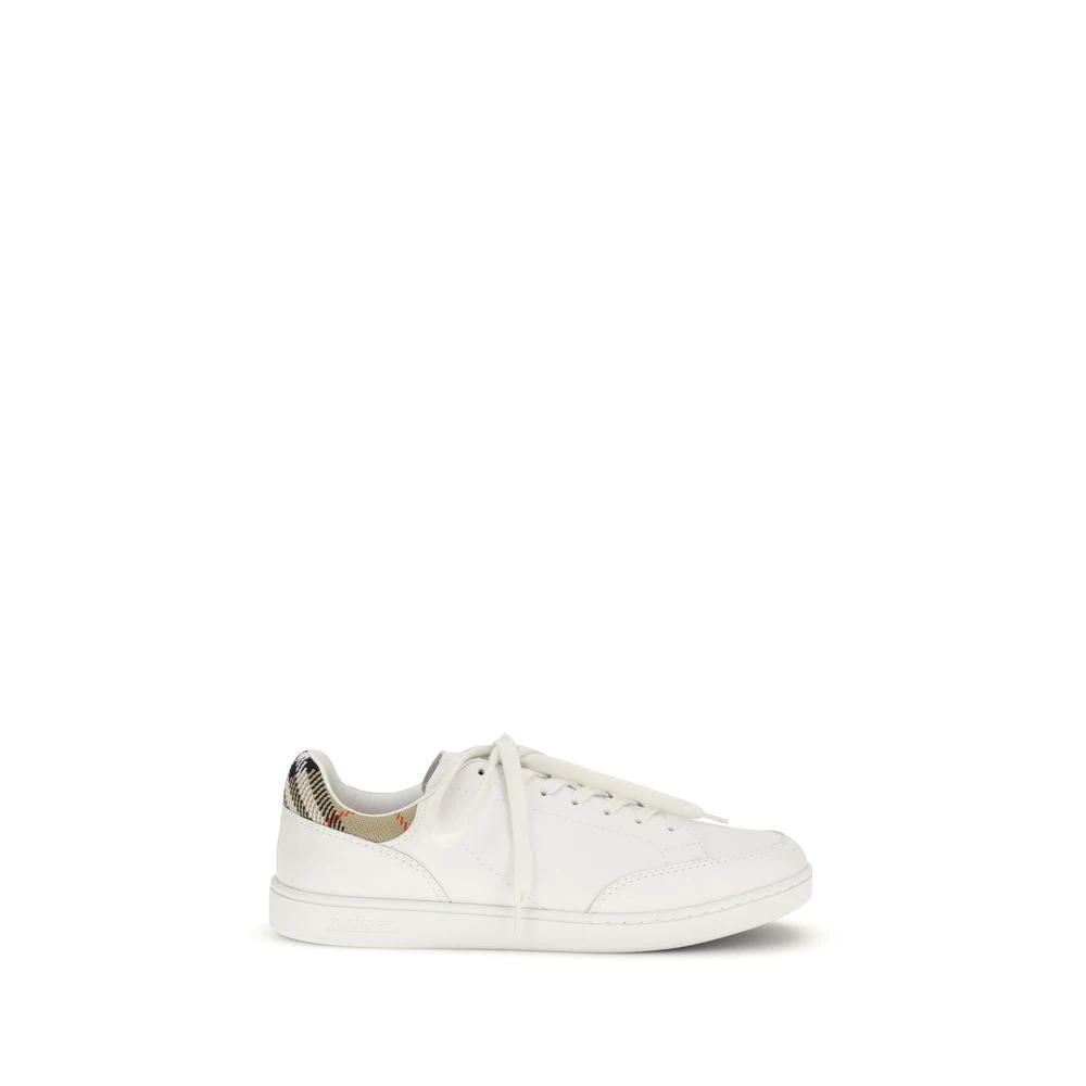 Burberry Weiße Low-Top-Sneaker aus Kalbsleder Bos Taurus by Burberry