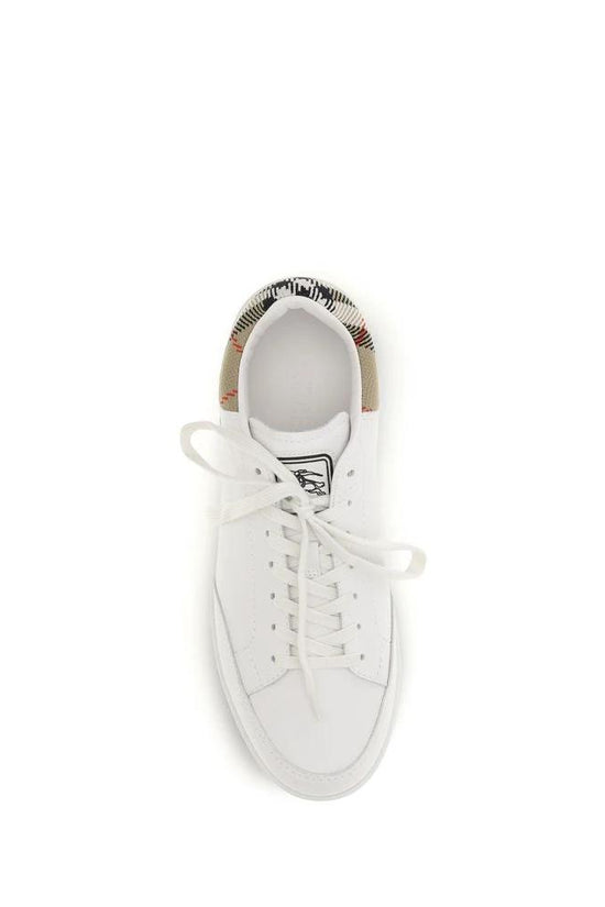Burberry Weiße Low-Top-Sneaker aus Kalbsleder Bos Taurus by Burberry