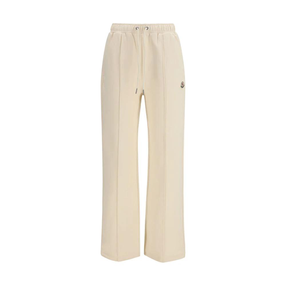 Moncler Beige Cotton Athletic Pants by Moncler