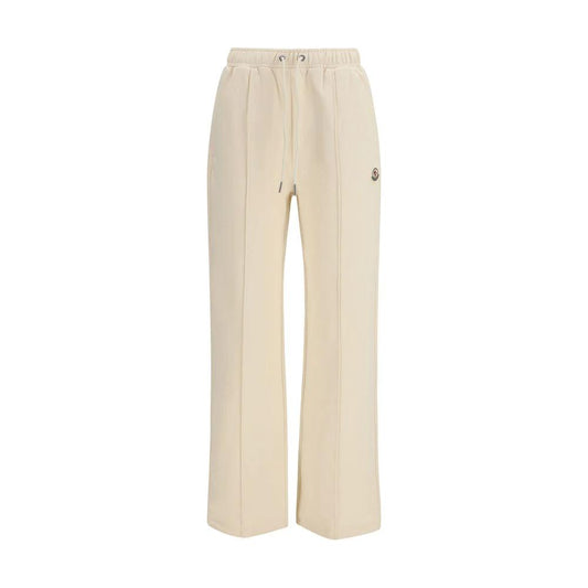 Moncler Beige Cotton Athletic Pants by Moncler