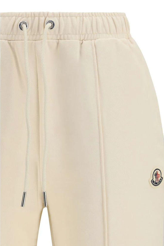 Moncler Beige Cotton Athletic Pants by Moncler