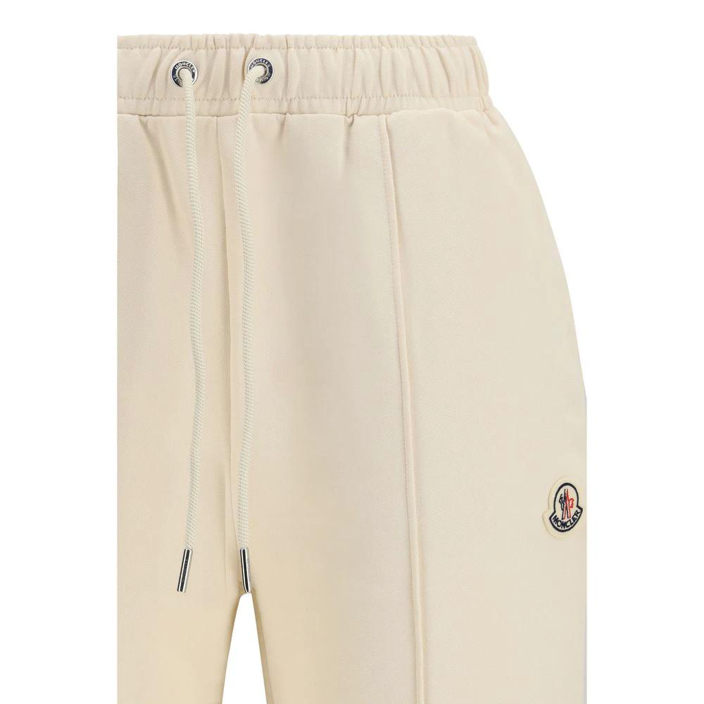 Moncler Beige Cotton Athletic Pants by Moncler