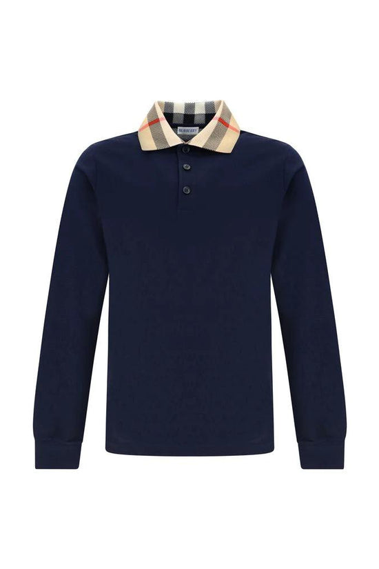 Burberry Blaues Baumwoll-Poloshirt by Burberry