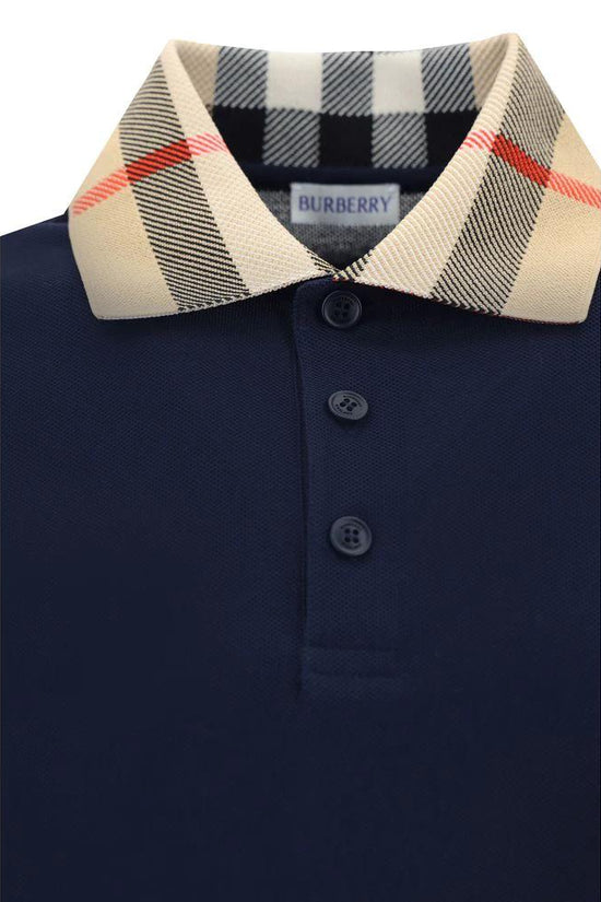 Burberry Blaues Baumwoll-Poloshirt by Burberry