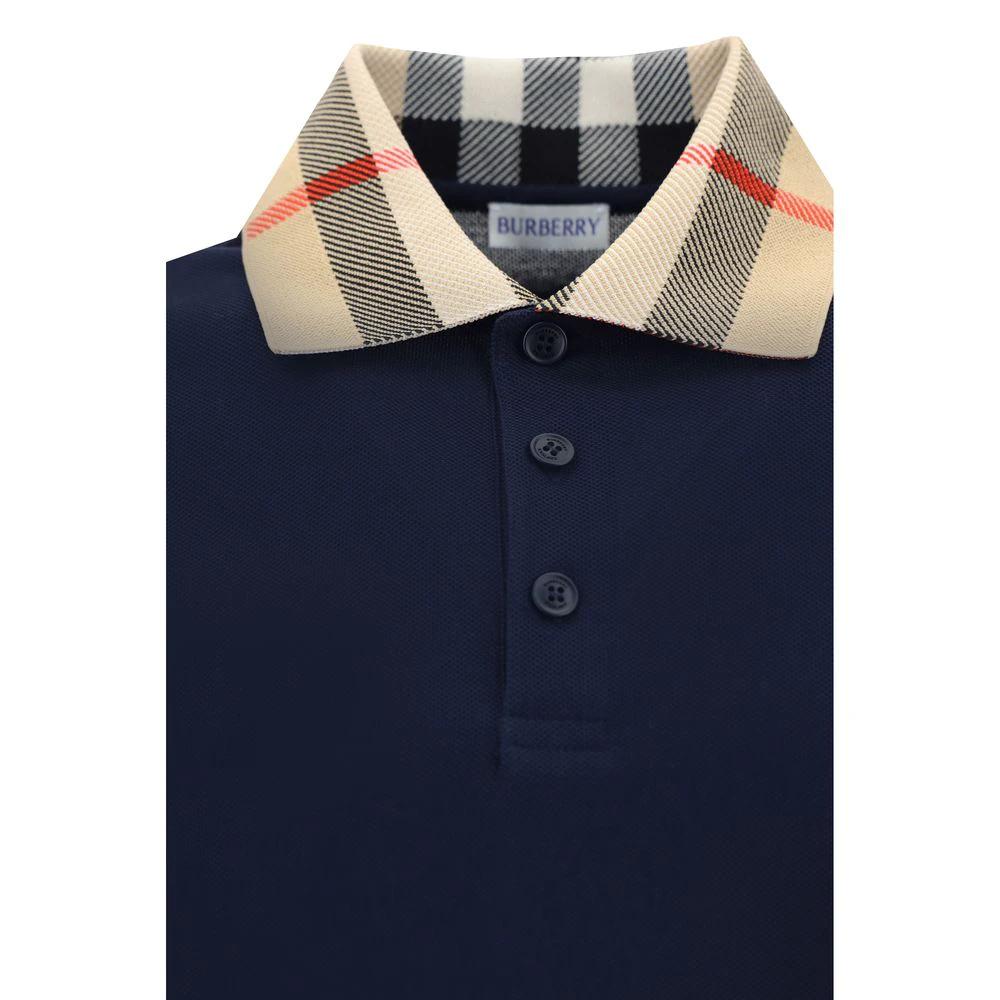 Burberry Blaues Baumwoll-Poloshirt by Burberry