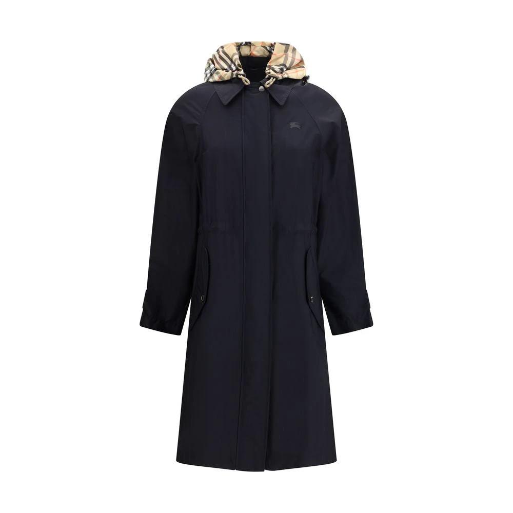 Burberry Schwarzer Polyamid-Mantel by Burberry