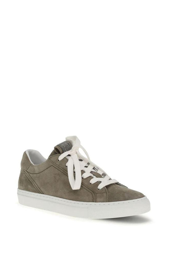 Brunello Cucinelli Graue Bos Taurus Kalbsleder-Sneakers by Brunello Cucinelli
