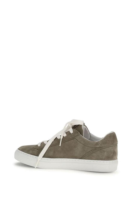 Brunello Cucinelli Graue Bos Taurus Kalbsleder-Sneakers by Brunello Cucinelli