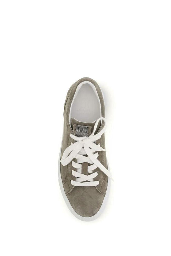 Brunello Cucinelli Graue Bos Taurus Kalbsleder-Sneakers by Brunello Cucinelli