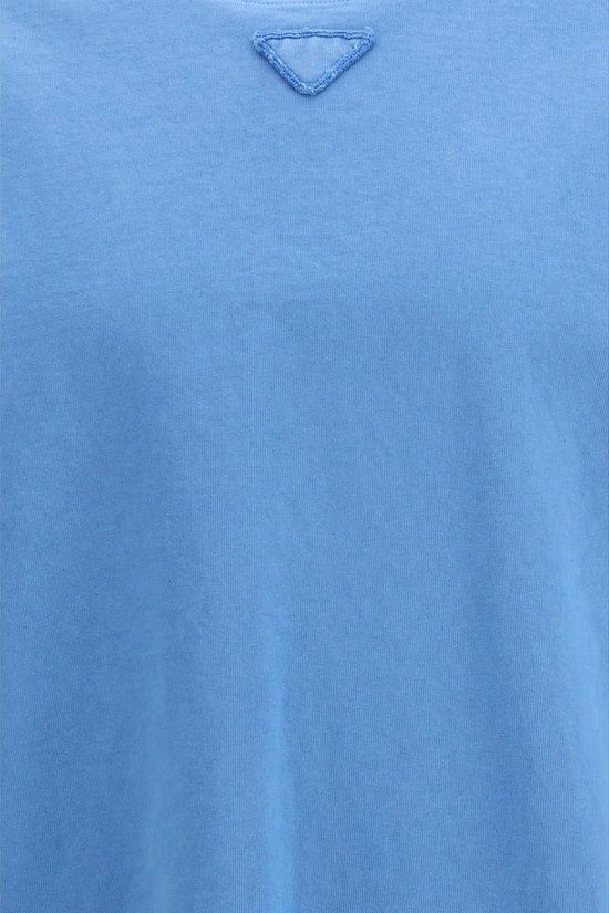 Prada Blaues Baumwoll-T-Shirt by Prada