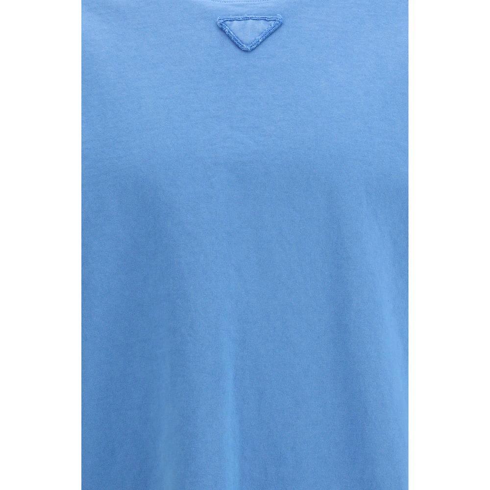 Prada Blaues Baumwoll-T-Shirt by Prada