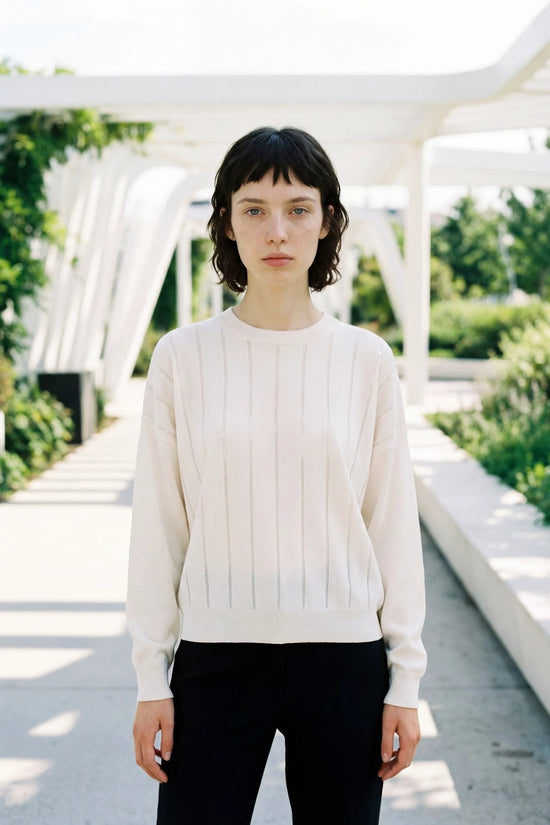 Brunello Cucinelli Weißer Kaschmirpullover by Brunello Cucinelli