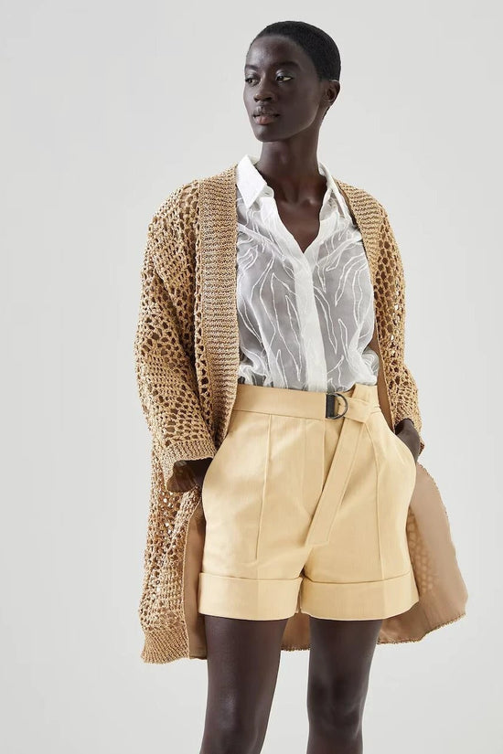Brunello Cucinelli Cucinelli Beige Polyamid-Strickjacke by Brunello Cucinelli Cucinelli