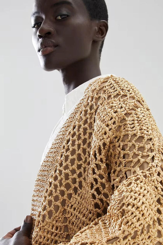 Brunello Cucinelli Beige Polyamid-Strickjacke by Brunello Cucinelli