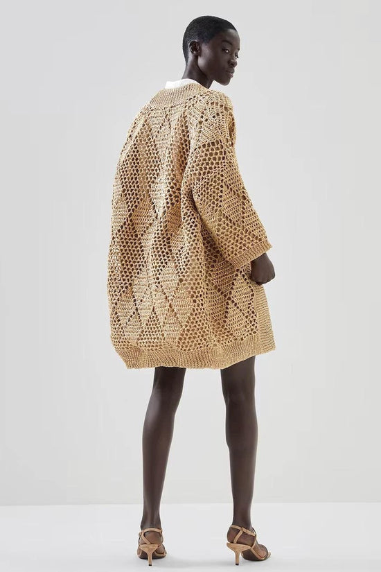 Brunello Cucinelli Beige Polyamid-Strickjacke by Brunello Cucinelli