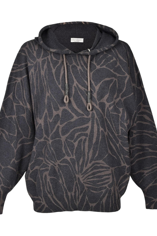 Brunello Cucinelli Schwarzer Woll-Hoodie by Brunello Cucinelli