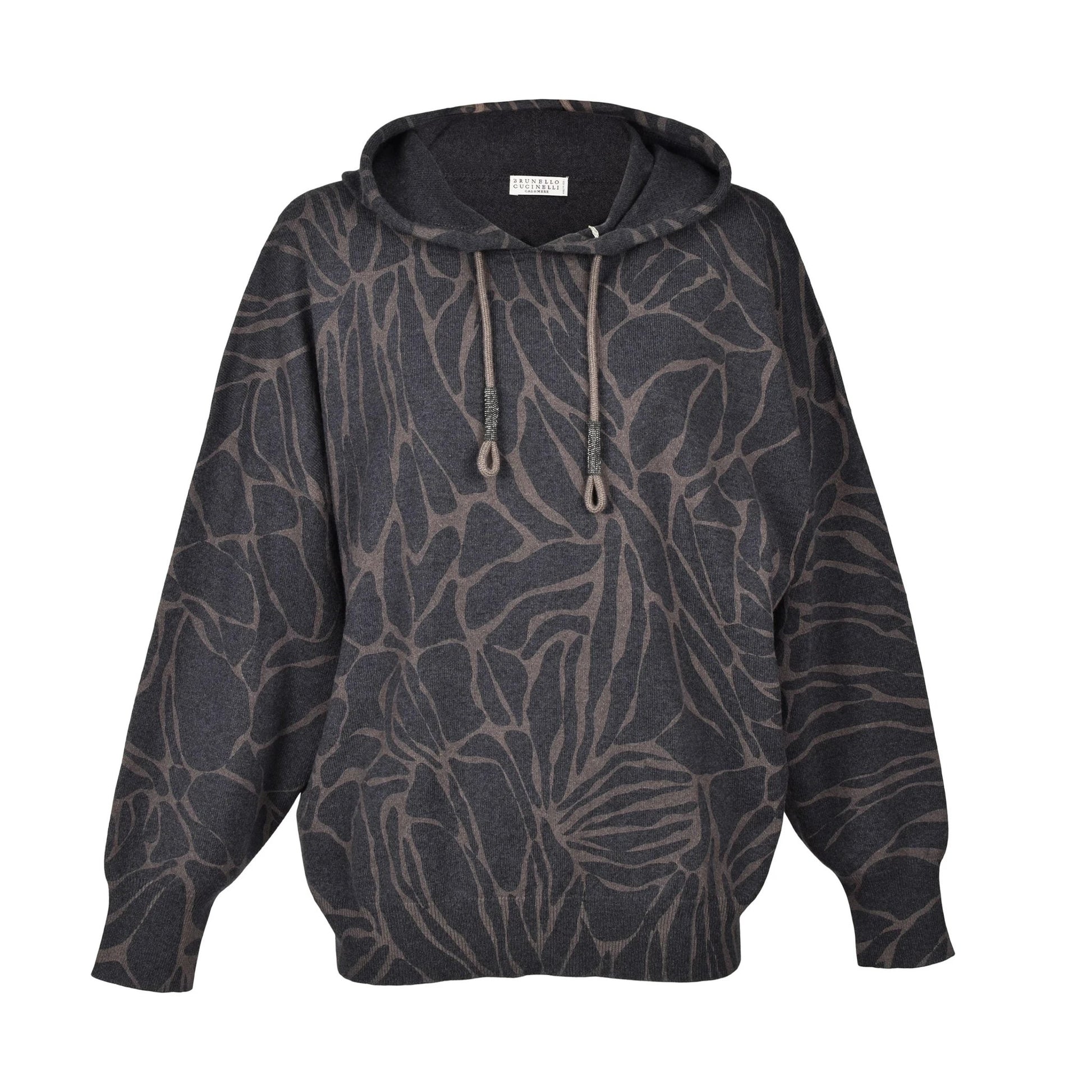 Brunello Cucinelli Schwarzer Woll-Hoodie by Brunello Cucinelli