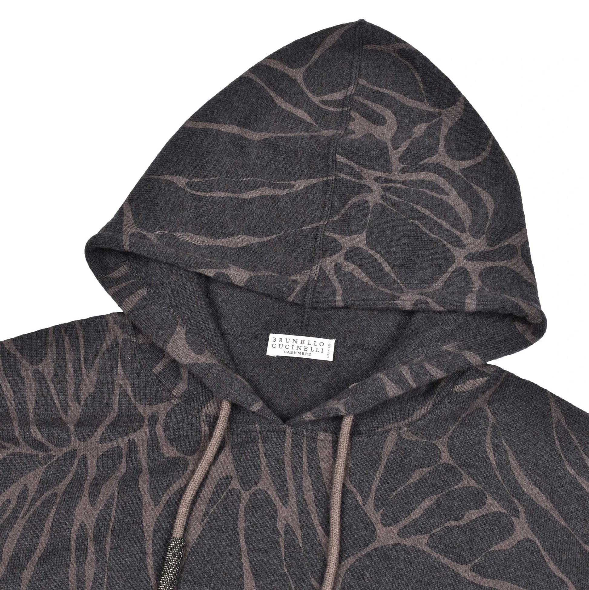 Brunello Cucinelli Schwarzer Woll-Hoodie by Brunello Cucinelli