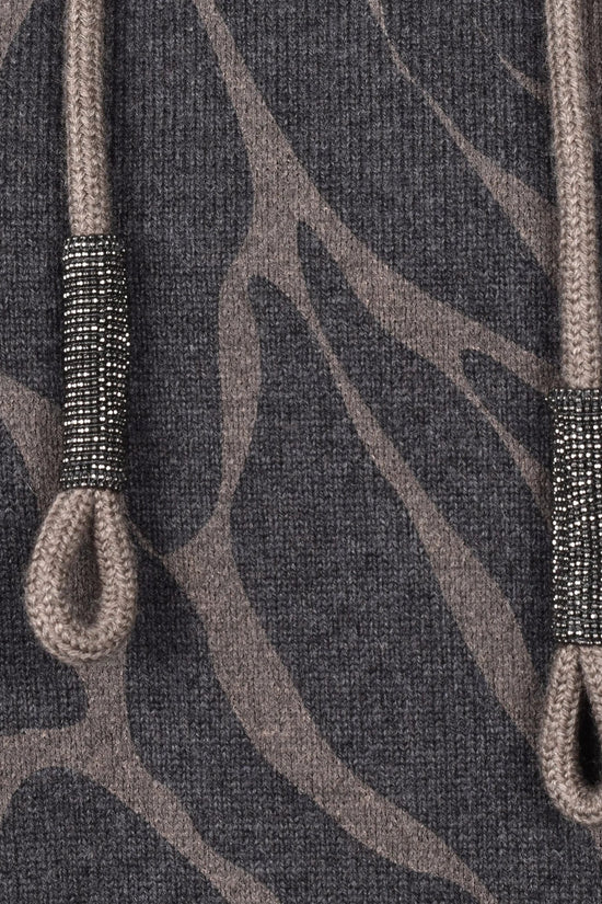 Brunello Cucinelli Schwarzer Woll-Hoodie by Brunello Cucinelli