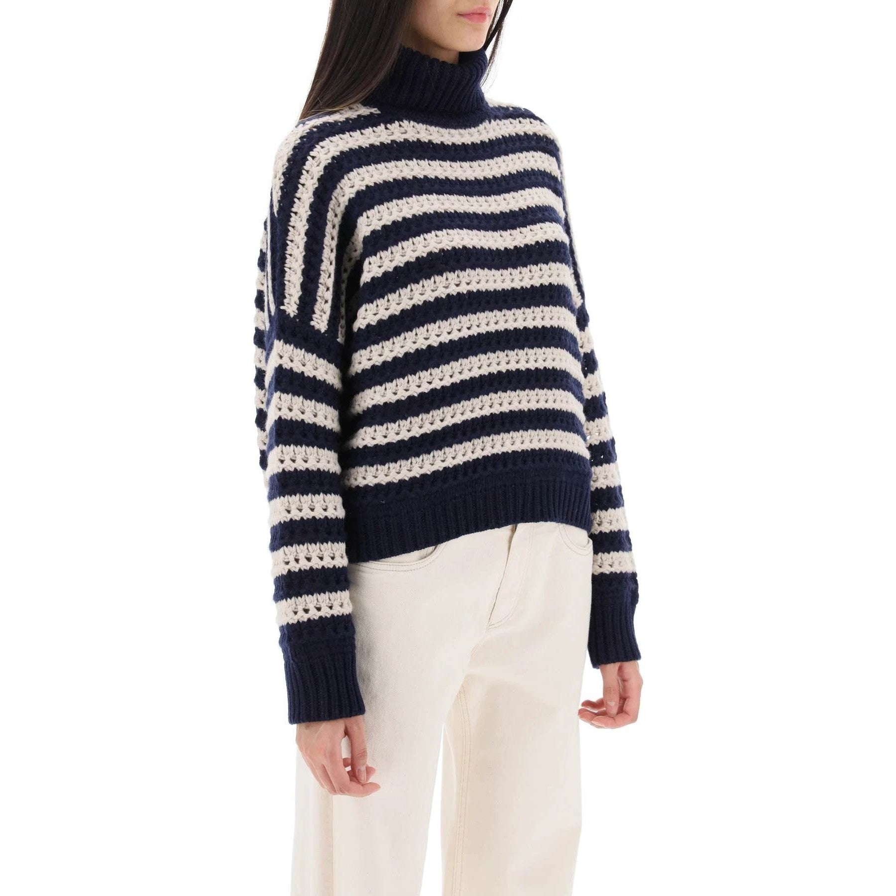 Brunello Cucinelli Blauer Wollpullover by Brunello Cucinelli