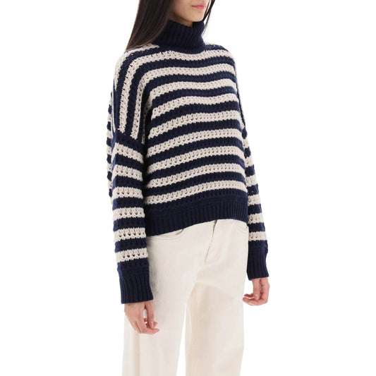 Brunello Cucinelli Blauer Wollpullover by Brunello Cucinelli