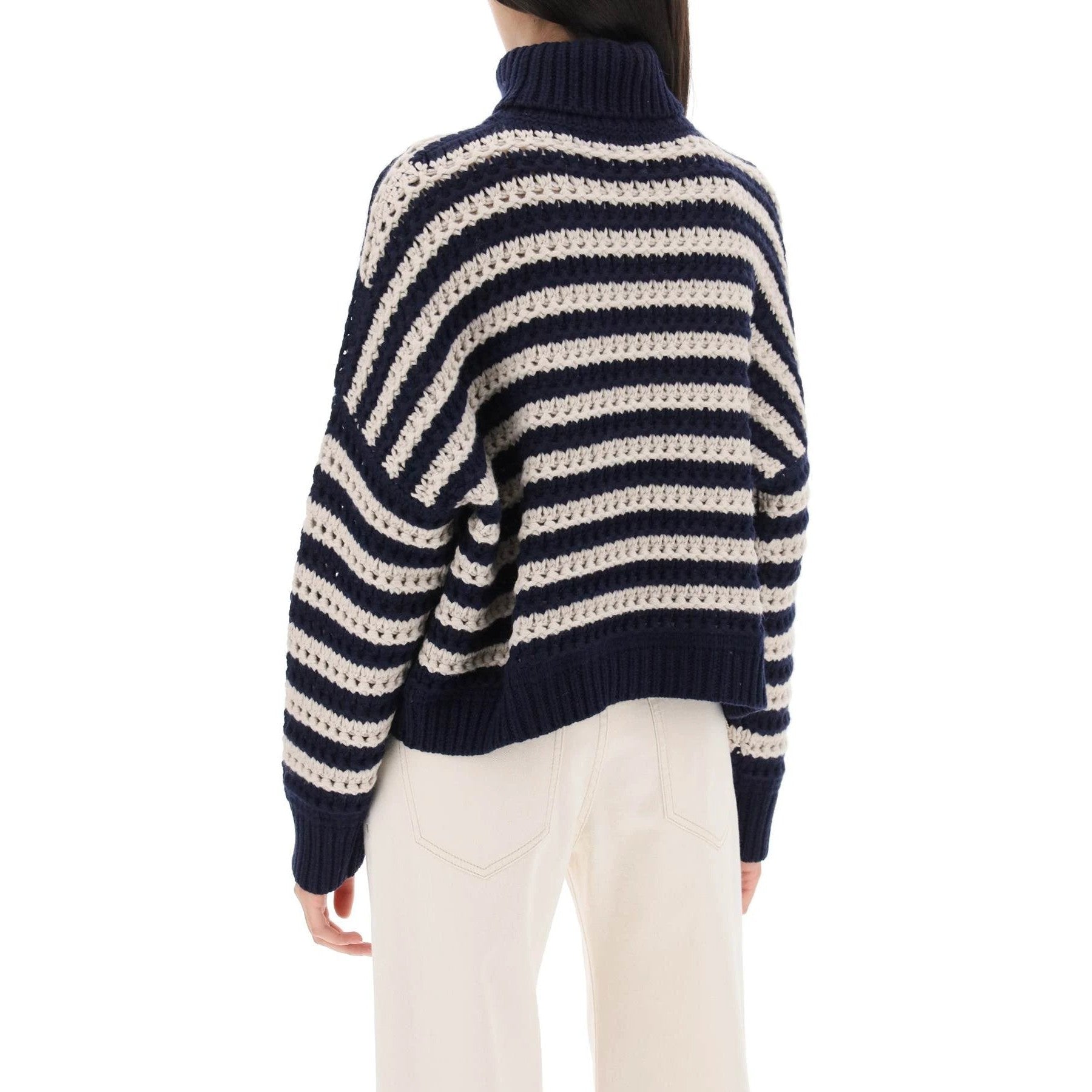 Brunello Cucinelli Blauer Wollpullover by Brunello Cucinelli