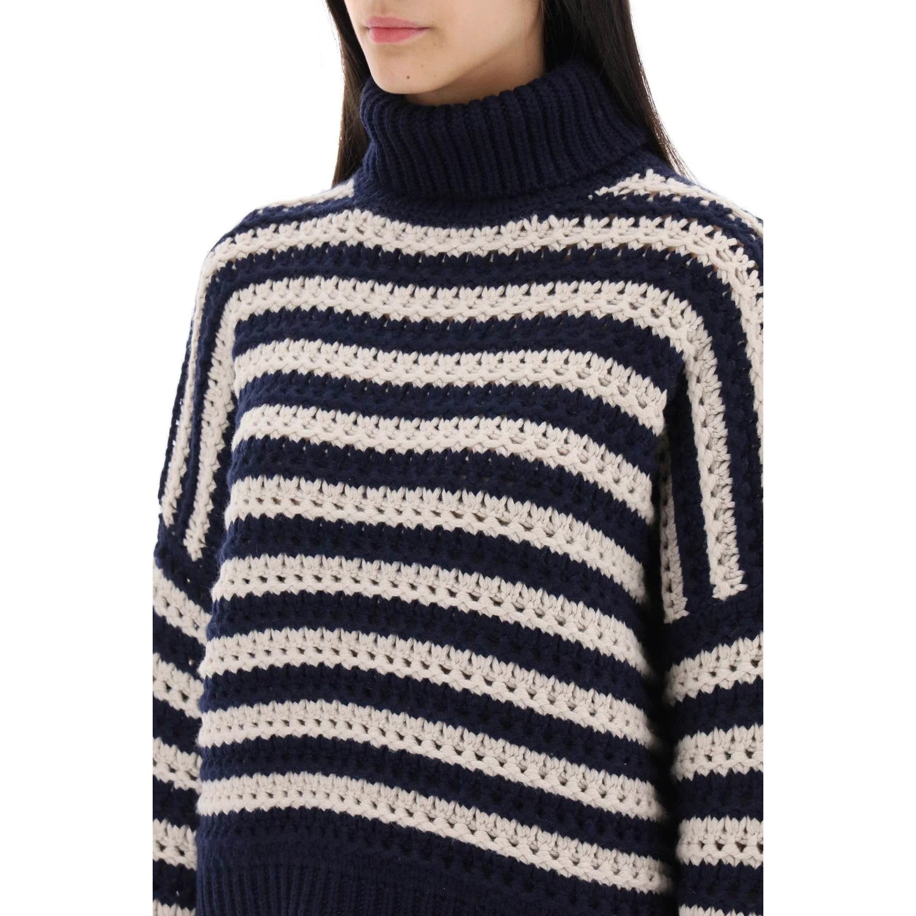 Brunello Cucinelli Blauer Wollpullover by Brunello Cucinelli
