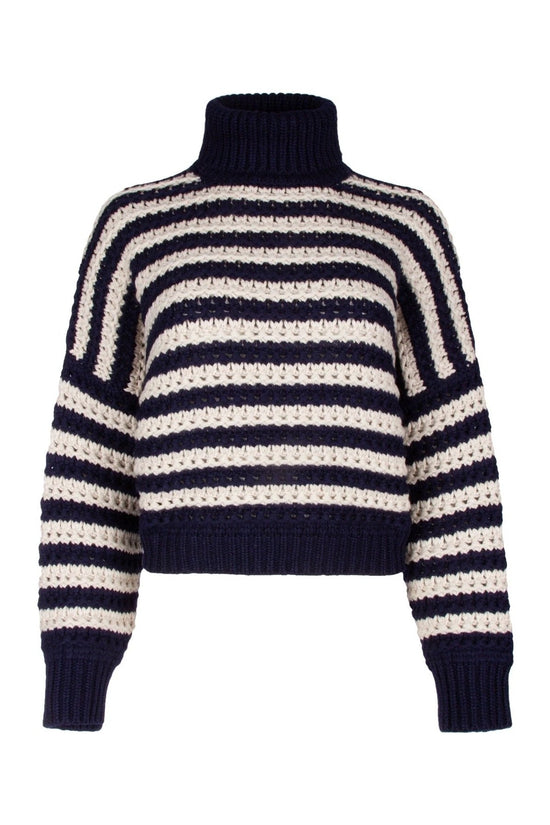 Brunello Cucinelli Blauer Wollpullover by Brunello Cucinelli
